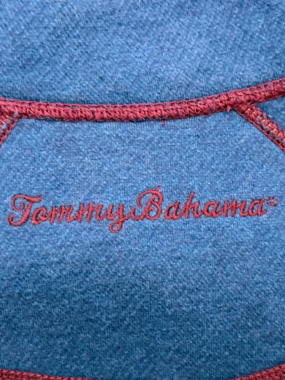 Tommy Bahama Flipshore Reversible Quarter Zip Men’s Large Blue Burgundy
